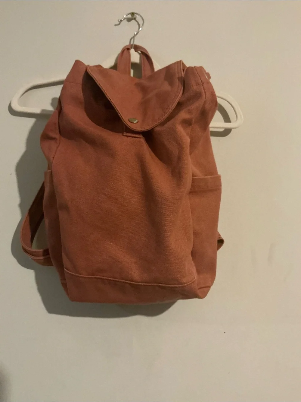 BAGGU Canvas Backpack in Rust Orange